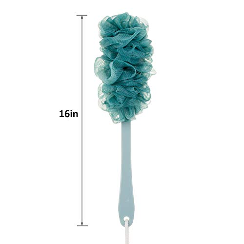 Back Scrubber for Shower, Loofah Long Handle Bath Body Brush, Soft Nylon Mesh Sponge On a Stick for Shower Men Women Kids Elderly, Exfoliating Scrub Cleaning Luffa for All Kinds of Skin - color: 3pack-mix2