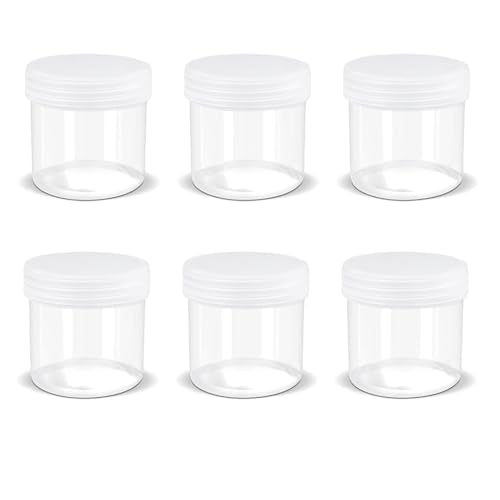 ASEVAT 1 oz Wide Mouth Lab Reagent Bottles, Laboratory Grade Chemical Container, Sealed Leak-proof Translucent PP Bottle, Pill Bottle, Water Sample Jars(6 Pcs) - size: 1 oz