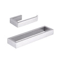 GERZWY Contemporary Stainless Steel Wall Mounted 2-Piece Bathroom Hardware Set - Towel Rings Toilet Paper Holder, Brushed Finish HG1708-2LS - color: Brushed