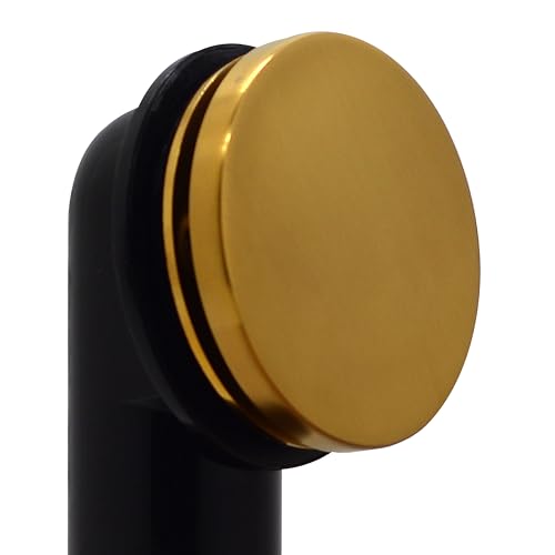 Westbrass D980R-18 Floating No-Hole Bath Waste Overflow Faceplate and Adaptor, Brushed Bronze - color: Brushed Bronze, size: 1 Pack
