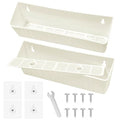Upgraded 11" Tip-Out Plastic Sink Trays Kitchen Sink Tip Out Tray with 8X Mounting Screws and 4X Adhesive Screws for Kitchen Sink and Bathroom Base Cabinets, Large Pullout Vanity Shelf Home Organizer