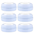 Maymom Screw Lids Aka Travel Caps with Rewritable Sealing Disc Compatible with Avent Bottle, Maymom Wide Mouth Bottles; Cap Replace Avent Natural Bottle Sealing Ring and Sealing Disc, 6pcs. (Blue) - color: Blue