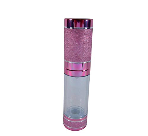 Tvoip 3Pcs/Lot 15ml 30ml 50ml Gold Pink Silver Glitter Diamond Airless Vacuum Bottles Luxury Emulsion Lotion Fragrance Perfume Spray Bottle (Pink) - color: Pink
