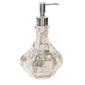 Milano Hand Soap Dispenser for Bathroom, Decorative Countertop Lotion Dispenser Finished in Beautiful Mother of Pearl, with Durable Pump for Elegant Bathroom Decor - style: Soap Dispenser