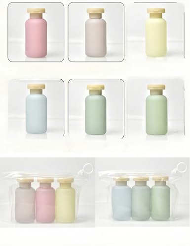 3 Pcs 100ml Plastic Squeeze Bottle, Empty Shampoo Conditioner Container Travel Size Toiletries Bottles, for Shampoo, Lotion, Cream and Liquids(Garden series)