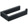 SAYAYO Self Adhesive Toilet Paper Holder Wall Mount, Modern Matte Black Stick on Toilet Paper Roll Holder for Bathroom Square, SUS304 Stainless Steel 6 Inch - color: Black - Adhesive