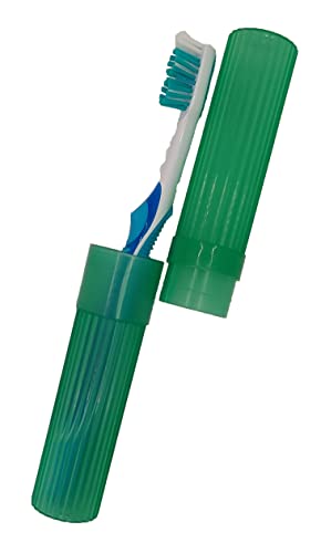 American Comb Toothbrush Holder (Green) - Made in USA, with Ventilation Holes, for Toothbrush Covers, Toothbrush Holder, Toothbrush Soft, Durable Design, Hygienic Bathroom Accessory - color: Green