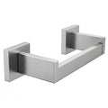 Toilet Paper Holder Wall Mount Brushed Nickel, Stainless Steel Toilet Tissue Roll Holder Bathroom Square Toilet Paper Towel Roll Holder, Double Post Pivoting Tissue Handle - color: Brushed Nickel