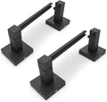Ruacq Toilet Paper Holder 2 Pack Matte Black Double Post Pivoting Square Tissue Holders Roll Holder Hangers Toilet Paper Stand Stainless Steel and Zinc Alloy Modern Wall Mounted - color: Matte Black, size: Square-2pcs