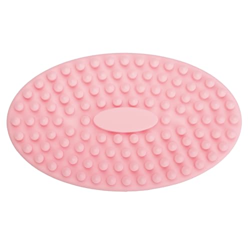 DNC Exfoliating Silicone Body Scrubber Shower Bath Body Brush Easy to Clean, Lathers Well, Eco Friendly (Pink) - color: Pink