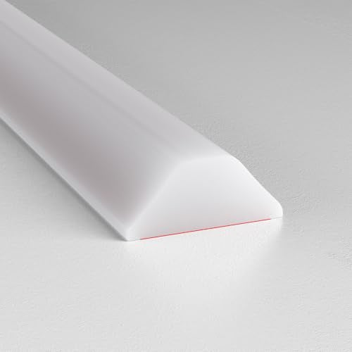 Shower Threshold Water Dam Barrier, 1.2 x 0.55 in, Transparent | Flexible silicone water barrier for showers, sinks, and countertops; choose the size, height, and color that fits your space. - color: Transparent, style: 0.55in x 39in