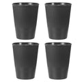 uxcell 4 Pcs Simple Toothbrush Cup, 3.3 x 3.3 x 4.2 Dishwasher Safe Bathroom Tumbler Reusable Plastic Cup Set for Storing Toothpaste Combs, Gray - color: Gray