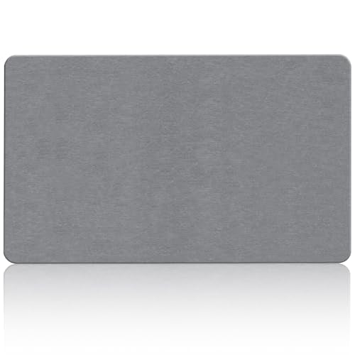 THMINS Extra Large Stone Bath Mat, 36''x24'' Non-Slip Diatomaceous Earth Stone Bath Mat, Super Absorbent Quick Drying for Bathroom, Easy to Clean - color: Grey, size: 35.4x23.6''