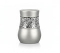 Creative Scents Crackled Glass Bathroom Tumbler Cup - Decorative Silver Crackled Glass Rinse Mug for Water, Best Tumblers for Mouthwash/Rinsing - style: Toothbrush Cup