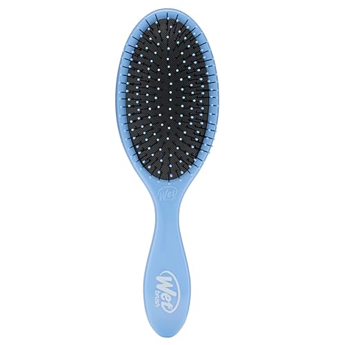 Wet Brush Detangling Brush, Original Detangler Brush (Sky) - Wet & Dry Tangle-Free Hair Brush for Women & Men - No Tangle Soft & Flexible Bristles for Straight, Curly, & Thick Hair - color: Sky, size: 1 Count (Pack of 1)