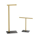 Modern Toilet Paper Holder and Vanity Towel Holder Set, Brushed Brass/Matte Black Freestanding Tissue Holder, Gatco Luxury Bathroom Housewarming Gift - color: Brushed Brass/Matte Black