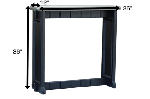 Single Bar Set Includes 2 Barstools Deep Grey Top & Black Base Ideal for Patio Hot Tub Area Backyard Durable WeatherResistant Design Easy Nohardware Assembly Proudly Made in USA - color: Black/Deep Grey, size: Single Bar with 2 Barstools