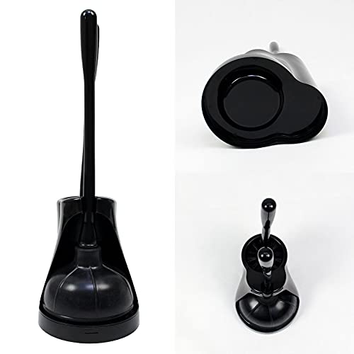 Casaphoria Toilet Plunger and Bowl Brush Combo for Bathroom Cleaning,Bathroom Accessories, Dark Black, 2 Sets - style: Long_handle(2 Sets)