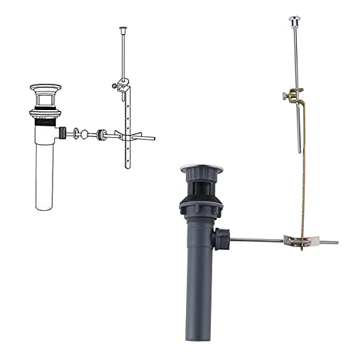 Bathroom Sink Drain with Lift Rod, ARCORA Sink Drain with Overflow, Chrome Drain Stopper for Vessel Sink - color: Chrome-1 Pack, style: Lift Rod With Overflow