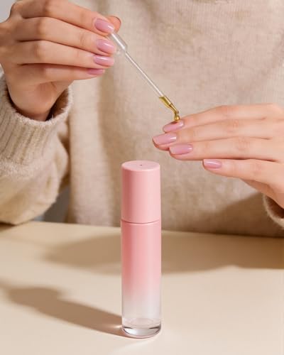 Worldgsb 25 Pack Essential Oil Roller Bottles, 10ml Refillable Glass Roller Bottles with Stainless Steel Roller Balls and Caps for Travel, Perfume and Lip Gloss Pink Gradient - color: Pink-Gradient, style: 25 Pack