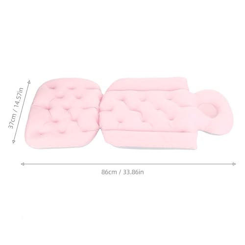 Generic Luxurious Full Body Bath Pillow for Bathtub - Comfortable Tub Cushion Mat with Headrest and Neck Support for Relaxation (Pink)