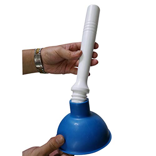 Drain Plunger, Small Hand Force Plumber Helper, Little 4 inch Cup Clog Remover, Tiny Rubber Unclogger in 9" Short Handle for Kitchen Sink, Bathroom Toilet, Shower Bath Tub (Blue + Yellow) - color: Blue + Yellow