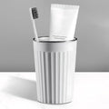 Toothbrush Cup for Bathroom-12oz Unbreakable Stainless Steel Bathroom Cup,Easy to Clean Toothbrush Mouthwash Cup, Reusable Bathroom Tumbler Cups for Home/School/Office(3" x 4.5") (White) - color: White