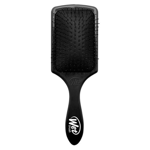 Wet Brush Paddle Detangler Hair Brush, Black, Ultra-Soft IntelliFlex Bristles with AquaVent Design, Great For Treatment & Mask Application, Women, Men, Wet, Dry and Damaged Hair - color: Black, size: 1 Count (Pack of 1)
