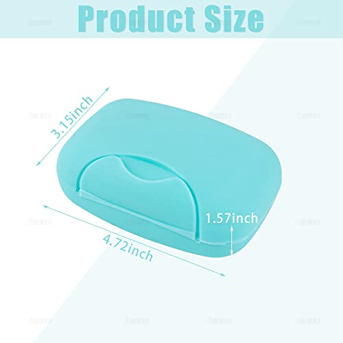 AUEAR, 4 Pack Candy Color Portable Soap Box Holder Plastic Case Travel Dish Container with Lid for Home Bathroom Hiking Outdoor (Large) - color: 4.7", size: 4 Pack