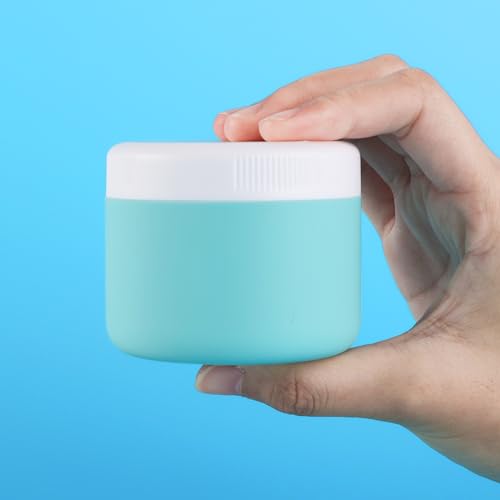 kuangre Travel Containers for Toiletries, Silicone Cream Jars BPA-Free, Leak-proof 3oz Travel Size Containers, Portable Size Silicone Jars with Lid for Cosmetic Face Hand Body Cream (4 Pack) - color: Colorful, size: 3 Ounces