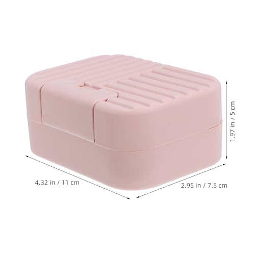 PRETYZOOM Portable Travel Soap Box Waterproof Soap Container with Lid for Outdoor Camping Gym Bathroom Use 8pcs Pink Blue Storage Case Set