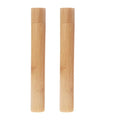 VASANA 2PCS Bamboo Toothbrush Case Portable Toothbrush Container Reusable Toothbrush Holder Personal Cleaning Tools Storage for Daily Use Traveling Camping(21CM)