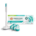 Scotch-Brite Power Scour Toilet Cleaning System, Toilet Bowl Cleaner with Disposable Scrub Pad Tablets, Includes 1 Wand, Stand and 5 Scrubbing Pad Refills