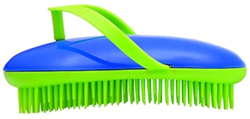 B106 Shower Head Brush/Exfoliator Shampoo Brush/Head Massager Scalp Stress Relax Shower Brush/Scalp Scrub Hair Brush Massager/Hair Massager for Hair Growth/Scalp Dandruff Brush Small Hair Brush - color: Green Sky