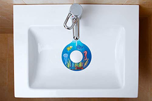 Bathtub Drain Stopper, Silicone Tub Stopper Plug, Universal Bath Drain Cover, Beautiful Coral Reef Illustration, Kids Tots Babies Gift (Blue Whale) - color: Blue Whale