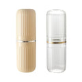 Travel Toothbrush Cup Case, Toothbrush Travel Container Portable Travel Toothbrush Holder Toothpaste Storage for School Camping Business Trip Bathroom (White,Yellow) - color: White,yellow