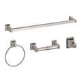 4 Pieces Bathroom Hardware Accessories Set, Stainless Steel 24 inch Towel Bar, Towel Rack, Robe Hook, Toilet Paper Holder for Bathroom Wall Mounted (Brushed Nickel) - color: Brushed Nickel