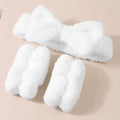 3 Pieces Face Wash Headband and Wristband Set, Makeup Skincare Headbands Spa Headband Towel for Women Skin Care Bath Wrist Bands for Washing Face (White) - color: White