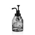 Glass Soap Dispenser – 12.5 Oz, 3D Black Smoke Pattern Thick Glass Bottle with Rust-Free ABS Pump, Smooth Action Hand Soap Dispenser for Kitchen Bathroom Countertop, Liquid Dish Soap, Lotion (Black) - color: Black-01