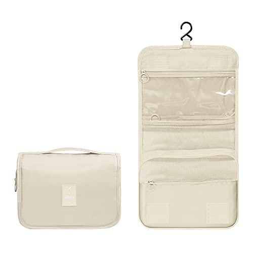 Luxtude Hanging Toiletry Bag for Women with Hanging Hook, Water-resistant Traveling Toiletries Bag, Portable Toiletry Travel Organizer Bag for Toiletries, Shower, Bathroom, Cosmetics Accessories etc.