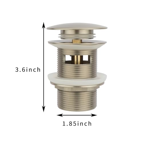 Freestanding Bathtub Drain Pop-up Stopper - Suitable for Most Bathtubs, Compatible With Rough-in Kit (Brushed Nickel Finish) - color: Brushed Nickel Finish