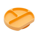 Bumkins Toddler and Baby Suction Plate, Silicone Divided Grip Dish, Babies and Kids, Baby Led Weaning, Children Feeding Supplies, Non Skid Sticky Bottom, Platinum Silicone, 6 Months Up, Tangerine - color: B8 Tangerine-GD