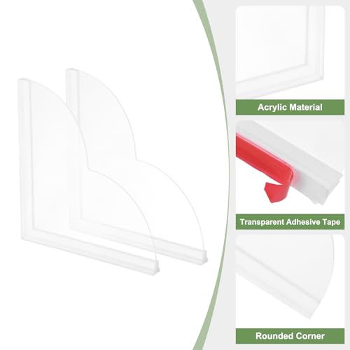 uxcell 2Pcs Shower Splash Guards, 8.1 x 8.1 Inch Acrylic Small Frosted Corner Water Blocker with Acrylic Double-Sided Tape, Waterproof Shower Shields for Bathtub, Sink, Washbasin - color: Small Frosted, size: 8.1 x 8.1 Inch