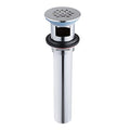 Grid Drain Strainer Assembly with Overflow for Bathroom Sink, P.O. Plug Grid Lavatory Drain, Bathroom Sink Grid Strainer by Artiwell, Chrome Plated - color: Chrome Plated, style: With Overflow