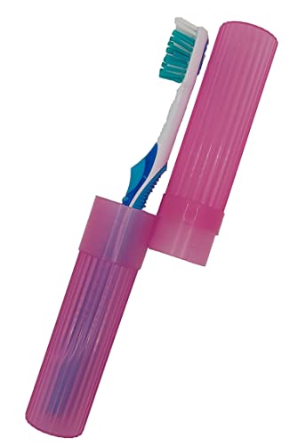 American Comb Toothbrush Holder - Pink, Made in USA, with Ventilation Holes, for Toothbrush Covers, Toothbrush Holder, Toothbrush Soft, Durable Design, Hygienic Bathroom Accessory - color: Pink