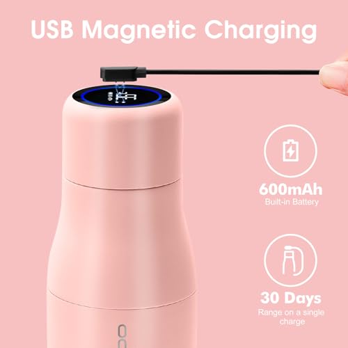 VSITOO S1 15oz Mini Insulated Stainless Steel Self-Cleaning Water Bottle | Mini 15oz Insulated Bottle for Purses & School Bags, With Auto Self-Cleaning, Touchscreen, 30-Day Battery & 24H Cold - color: Pink, size: 14.8 Ounces