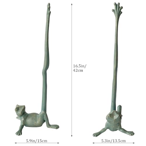 Frog-Shaped Paper Towel Holder, Free-Standing Toilet Paper Holder, Decorative Dachshund Statue for Home Decoration - color: Frog(green)