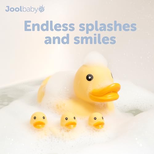 Jool Baby 12-Piece Bath Toy Gift Set with Bath Toy Storage Organizer | Makes a Great Baby Shower Gift – Gift-Ready Packaging – Includes Mesh Storage Bag for Air Drying & Keeping Toys Organized