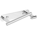 YUET Toilet Roll Holder, Self Adhesive or Screw In Wall Mounted Options, Double Post Pivoting Tissue Roll Holder, Stainless Steel Rustproof Stick On No Drilling Wall Mount for Bathroom Poilshed Chrome - color: Chrome-pivoting