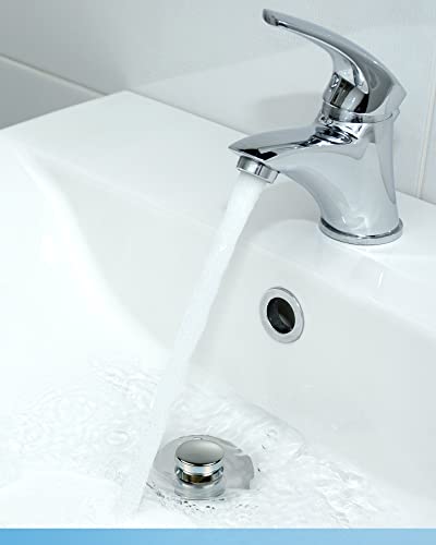 Bathroom Sink Stopper 2 Pack, Bathroom Sink Drain Strainer, Revolutionary Bathroom Accessories and Essentials (Chrome) - color: Chrome, size: 2 Pack